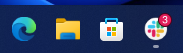 Overlay on taskbar button