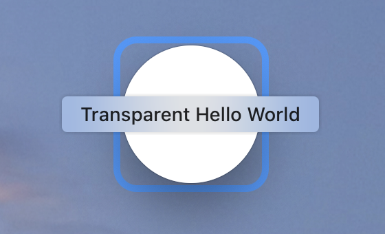 Transparent Window in macOS Mission Control